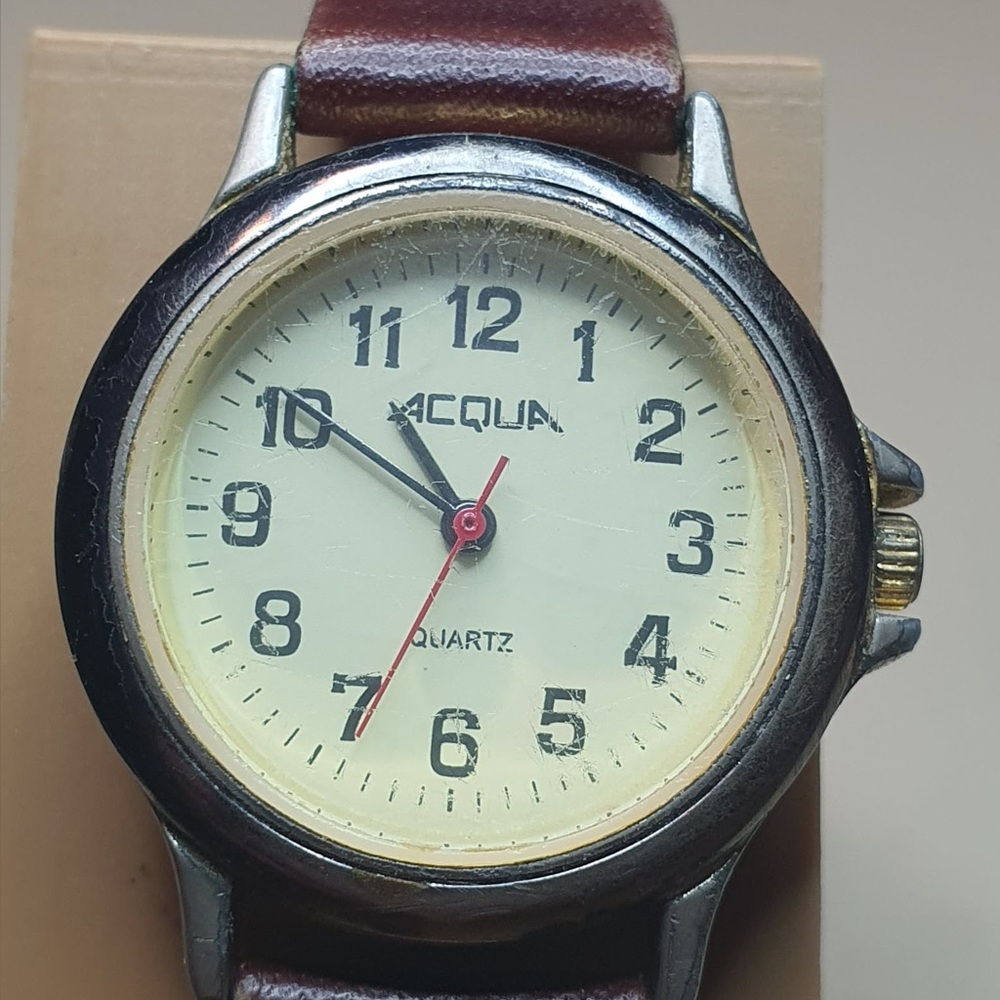 🦋10/$20🦋 Acqua Goldtone/Yellow Leather Women's Watch